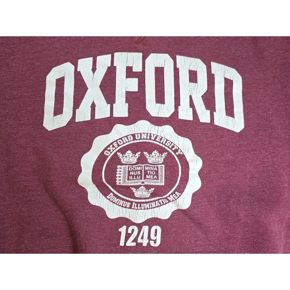 Vintage 90s Oxford University England Crewneck Sweatshirt‎ Mens Medium Red
